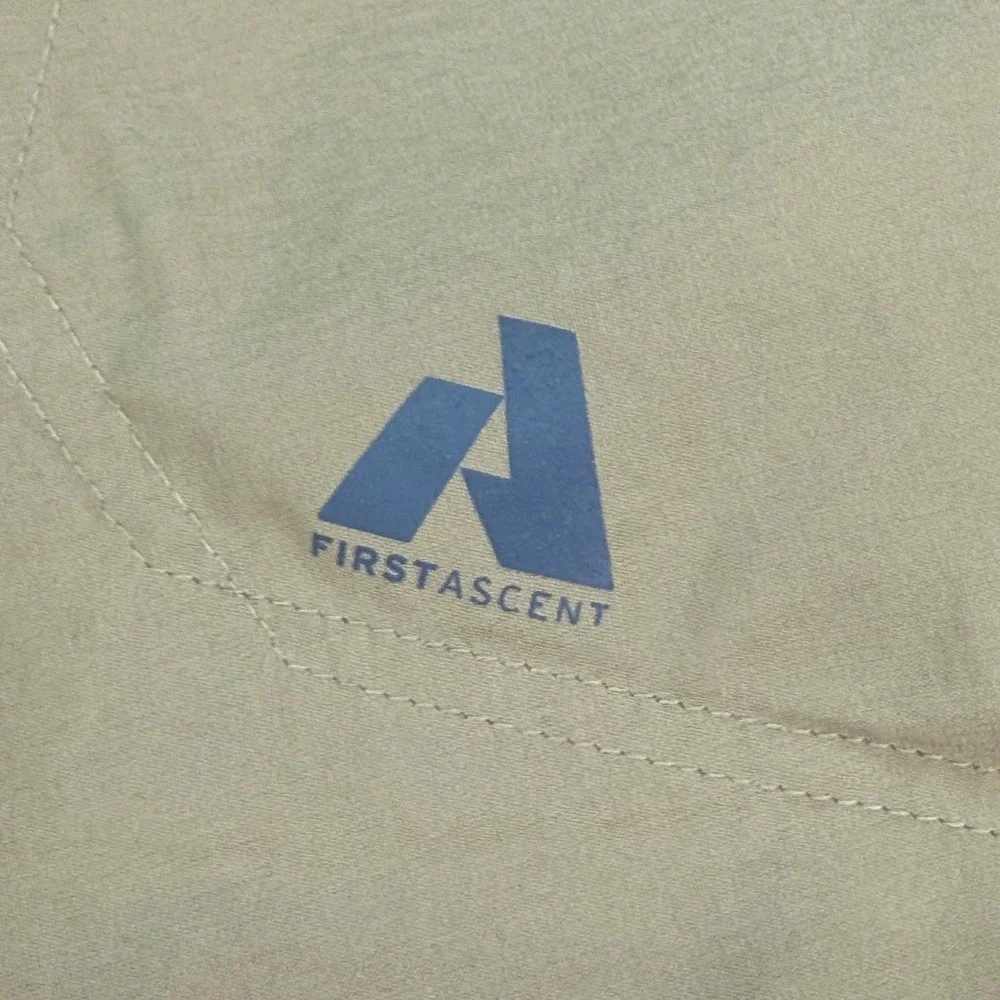 Eddie Bauer First Ascent Pants Mens 36x30 Tan Fleece Lined Hiking Guide Tech